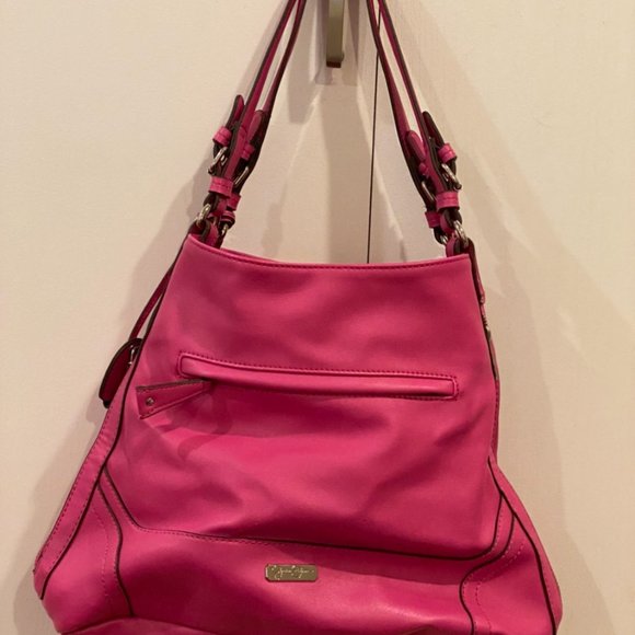 Jessica Simpson Hot Pink Stud Bag - Picture 2 of 5